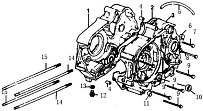 Половины двигателя ДВИГАТЕЛЯ Racer RC125-PE 153FMI, 125 cc
