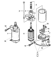 Стартер 2-Х ТАКТНОГО ПЛМ MERCURY 50EO Серийный номер от 0G590000 до 0G760299