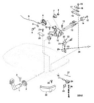 Рычаг дроссельной заслонки, Handle Models 4-Х ТАКТНОГО ПЛМ MERCURY F15 Серийный номер от 9973100 до 0P016999