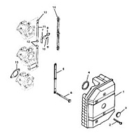 Пластина аттенюатора 2-Х ТАКТНОГО ПЛМ MERCURY 55 Серийный номер от 9885345 до 9973099