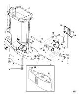 Корпус карданного вала 2-Х ТАКТНОГО ПЛМ MERCURY 75 Серийный номер от 0P325500 и выше