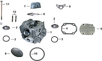Головка цилиндра КВАДРОЦИКЛА STELS ATV 110A HUGO