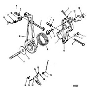 Дроссель и рычаг 2-Х ТАКТНОГО ПЛМ MERCURY 90 Серийный номер от 9483121 до 9506480