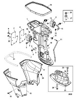 Корпус карданного вала 4-Х ТАКТНОГО ПЛМ MERCURY F15 Серийный номер от 0G590000 до 0G760299