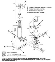Компоненты силовой отделки (S/N 0G357070 и выше)(YELLOW FILL PLUG) 2-Х ТАКТНОГО ПЛМ MERCURY 60 Серийный номер от 0G290585 до 0G589999