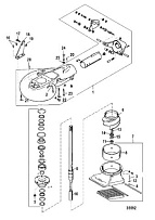 Топливный насос в сборе 2-Х ТАКТНОГО ПЛМ MERCURY 55 Серийный номер от 0G590000 до 0G760299