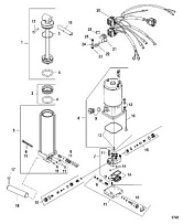 Гидроподъем 4-Х ТАКТНОГО ПЛМ MERCURY 40 Серийный номер от 0T409000 до 1B226999