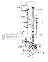 Коробка передач (приводной вал)(60 SEA/MARA/BIG FOOT,3 JAW REV. CLUTCH 1 2-Х ТАКТНОГО ПЛМ MERCURY 50EO Серийный номер от 9885345 до 9973099