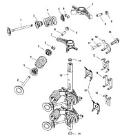 Впускные, выпускные клапаны 4-Х ТАКТНОГО ПЛМ MERCURY 40 Серийный номер от 1C049739 и выше