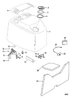 Верх капота 2-Х ТАКТНОГО ПЛМ MERCURY 90 Серийный номер от 0T980000 до 0T999999