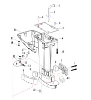 Дейдвуд 2-Х ТАКТНОГО ПЛМ PARSUN T9.9BM LIGHT