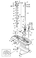 Корпус шестерни, Drive-2.33:1-USA-0T625304/BEL-0P216185 и выше 4-Х ТАКТНОГО ПЛМ MERCURY 60 Серийный номер от 0T409000 до 1B344306
