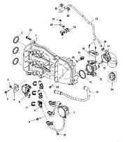 Впускной коллектор 4-Х ТАКТНОГО ПЛМ MERCURY 40 Серийный номер от 0T409000 до 1B226999