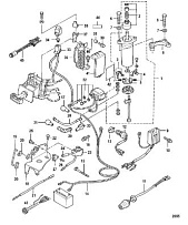 Электрические компоненты, Electric Start Models 4-Х ТАКТНОГО ПЛМ MERCURY 9.9 Серийный номер от 0R042475 и выше