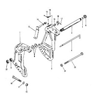 Кронштейн транца 2-Х ТАКТНОГО ПЛМ MERCURY 75 Серийный номер от 0B240451 до 0C221999