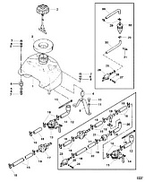 Топливный бак 2-х тактного ПЛМ MERCURY 5 M Серийный номер от 0P401000 и выше