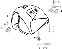 Бензобак МОТОЦИКЛА Racer RC250GY-C2A Panther Lite