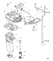 Выхлопная труба(SN USA-0T801000/ BEL-0P268000 и выше) 2-Х ТАКТНОГО ПЛМ MERCURY 75 Серийный номер от 0P017000 до 0P325499