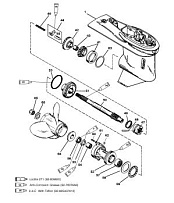 Коробка передач(карданный вал)(60 SEA/MARA/BIG FOOT,3 JAW REV. CLUTCH 2-Х ТАКТНОГО ПЛМ MERCURY 60 Серийный номер от 9885345 до 9973099