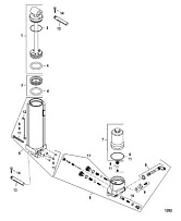 Компоненты гидроподъема (Часть 1) 4-Х ТАКТНОГО ПЛМ MERCURY 40 Серийный номер от 1C000001 до 1C049738