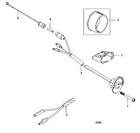 Компоненты гидроподъема 4-Х ТАКТНОГО ПЛМ MERCURY 50 Серийный номер от 0T409000 до 1B344306