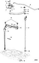 Shift Linkage, Tiller 4-Х ТАКТНОГО ПЛМ MERCURY 60 Серийный номер от 0P515897 и выше