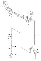 Рычаг переключения передач 4-Х ТАКТНОГО ПЛМ MERCURY 2.5 Серийный номер от 0R131842 и выше