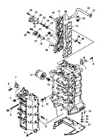 Блок цилиндров 4-Х ТАКТНОГО ПЛМ MERCURY 115 Серийный номер от 1B227000 до 1B366822