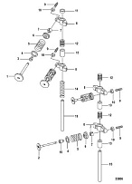 Впускные, выпускные клапаны 4-Х ТАКТНОГО ПЛМ MERCURY 15 Carb(2CYL) Серийный номер от 0R235949 и выше