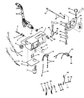 Ручки руля комплект (Часть 2) 2-Х ТАКТНОГО ПЛМ MERCURY 55 Серийный номер от 0G290585 до 0G589999