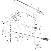 Ручки руля 2-Х ТАКТНОГО ПЛМ MERCURY 55 Серийный номер от 0P017000 до 0P325499