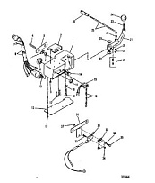 Компоненты ручного управления (Часть 2) 2-Х ТАКТНОГО ПЛМ MERCURY 90 Серийный номер от 9483121 до 9506480