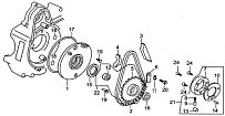 Крышка коленвала ДВИГАТЕЛЯ Racer 154FMI, 130cc