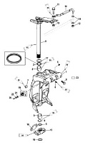 Поворотный кронштейн и поворотный штифт 4-Х ТАКТНОГО ПЛМ MERCURY 80 Серийный номер от 1B366823 и выше