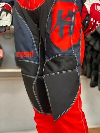 Штаны кроссовые HETOSHI DEMURE TYPE-3 цв, Красно-черный р.XXL