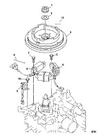 Маховик 4-Х ТАКТНОГО ПЛМ MERCURY F15 Серийный номер от 0G760300 до 1B226999