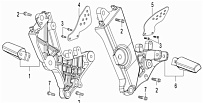 Подножки МОТОЦИКЛА Racer RC200CK/RC250CK Nitro