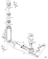 Компоненты ручного наклона 2-Х ТАКТНОГО ПЛМ MERCURY 55 Серийный номер от 9973100 до 0P016999