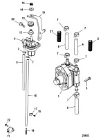 Топливный насос 4-Х ТАКТНОГО ПЛМ MERCURY 50 Серийный номер от 1C050252 и выше