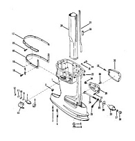 Корпус ведущего вала в сборе 2-Х ТАКТНОГО ПЛМ MERCURY 50EO Серийный номер от 6428681 до 0B122929