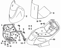 Облицовка фары СКУТЕРА STELS SKIF 50