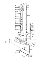 Корпус редуктора (приводной вал) 2-Х ТАКТНОГО ПЛМ MERCURY 60 Серийный номер от 0A721308 и выше