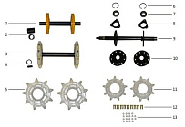 Ходовая часть, органы управления снегохода IRBIS Dingo T150 (2015 г.) (часть 5)
