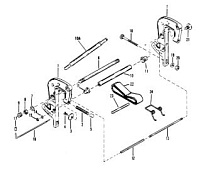 Зажимной кронштейн в сборе 2-Х ТАКТНОГО ПЛМ MERCURY 60 Серийный номер от 6428681 до 0B122929