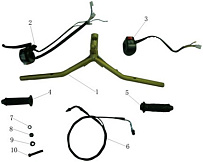 Руль СКУТЕРА Racer RC50QT-19/RC125T-19 Arrow