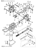 Вал и кронштейны 2-Х ТАКТНОГО ПЛМ MERCURY ME 2,5M Серийный номер от 0A855097 до 0G710612