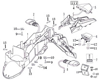 Заднее крыло МОТОЦИКЛА Racer RC250CK-N Fighter