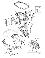 Корпус карданного вала 4-Х ТАКТНОГО ПЛМ MERCURY F15 Серийный номер от 1B227000 до 1B727495