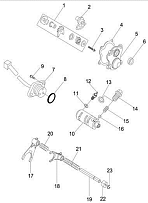 Механизм переключения передач (часть 2) КВАДРОЦИКЛА  STELS UTV 800H