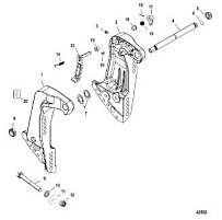 Кронштейн транца 2-Х ТАКТНОГО ПЛМ MERCURY 150 PRO XS L OPTIMAX Серийный номер от 1B690542 и выше